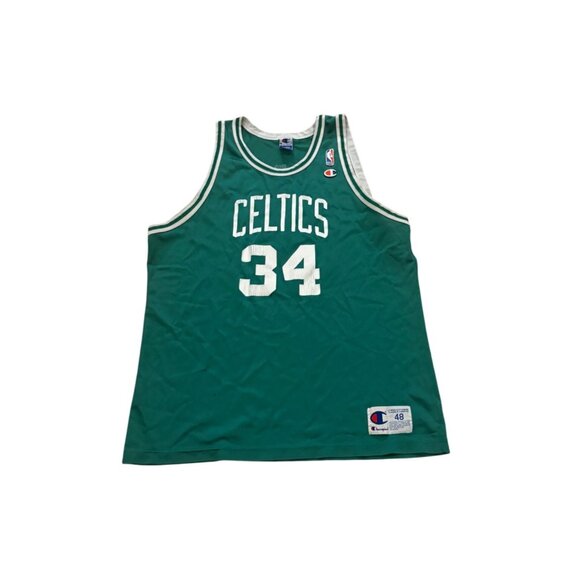 Vintage 90's Champion Boston Celtics Paul Pierce #34 NBA Green Jersey Men's 48 - Picture 1 of 8